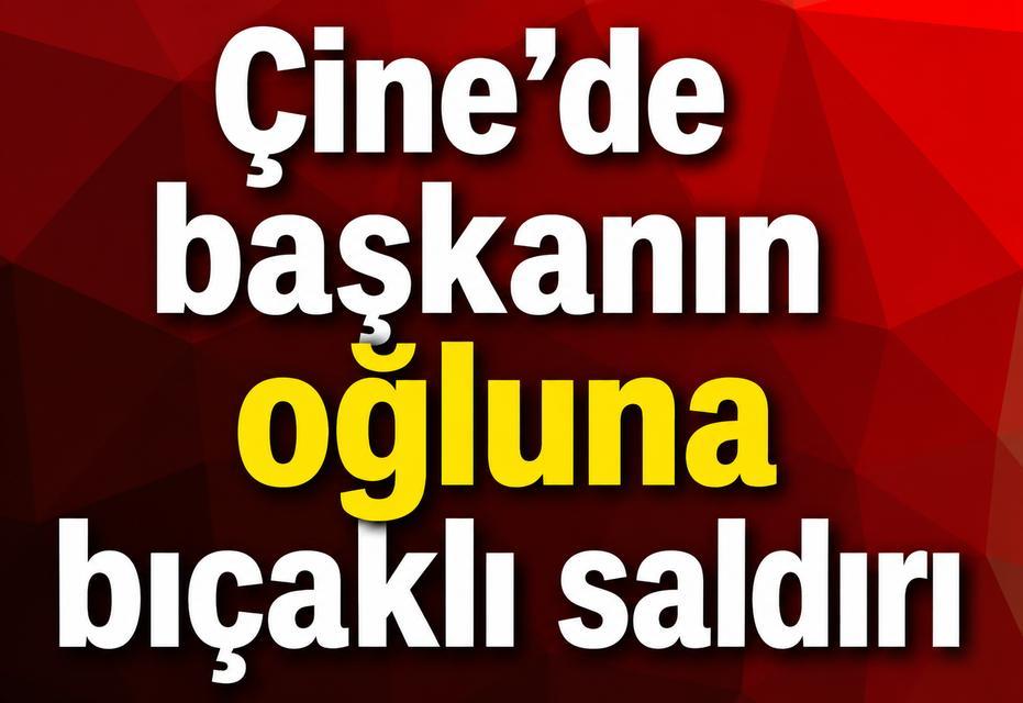 Çine'de başkanın oğluna bıçaklı saldırı