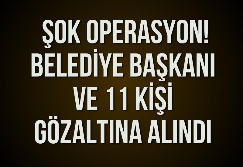 Şok operasyon! Belediye başkanı ve 11 kişi gözaltına alındı
