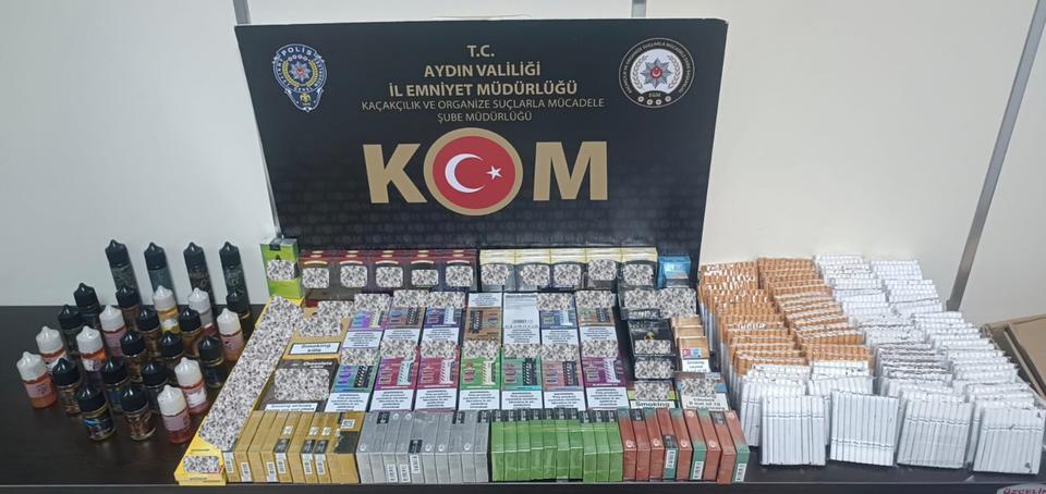 Aydın’da o işyerinden yüzlerce kaçak ürün çıktı