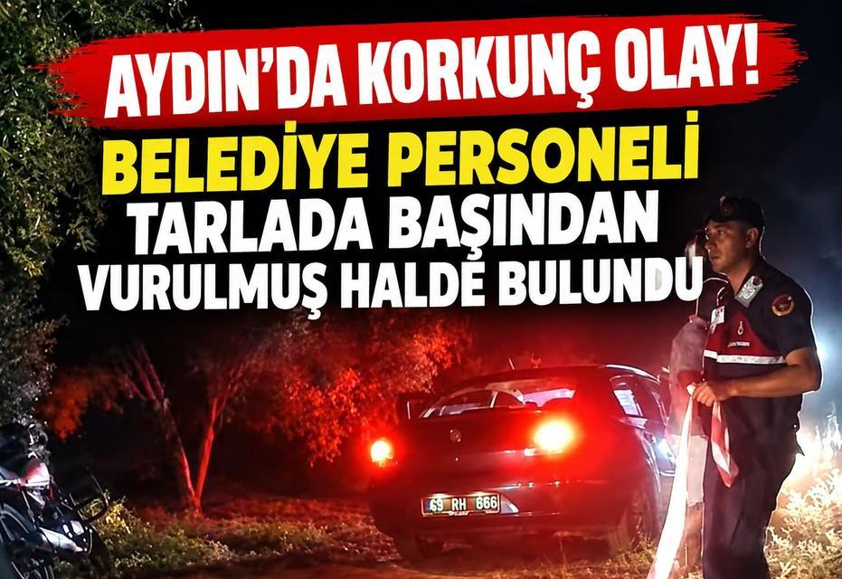 Aydın’da korkunç olay: Belediye personeli tarlada başından vurulmuş halde bulundu