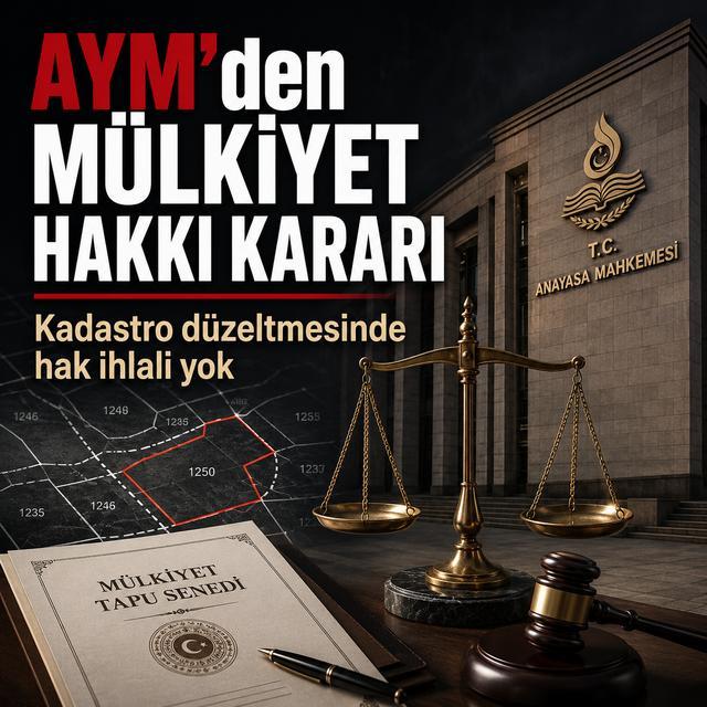 AYM’den mülkiyet hakkı kararı: Kadastro düzeltmesinde hak ihlali yok