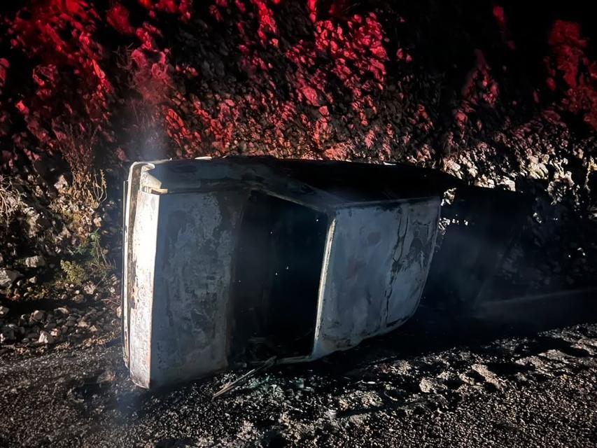 Devrilen aracın sürücüsü hayatını kaybetti