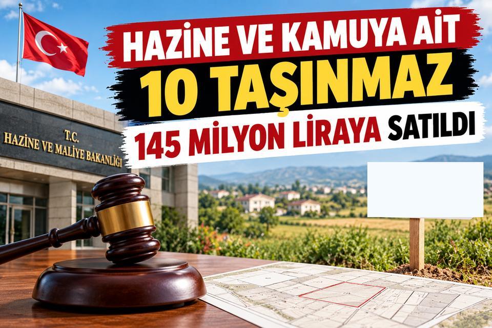 Hazine ve kamuya ait 10 taşınmaz 145 milyon liraya satıldı