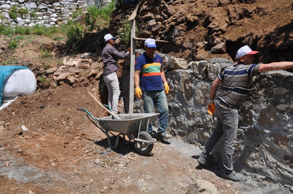 Bozdoğan Belediyesi, Kazandere'ye kalıcı çözüm sundu