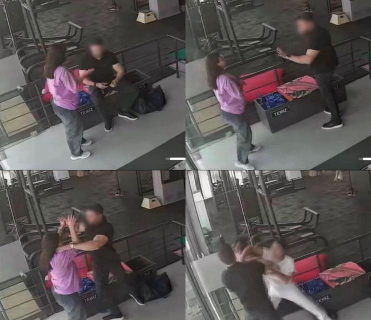 Spor salonunda kadın işletmeciye saldırı