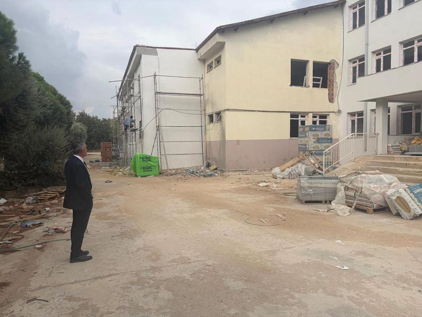 Söke’de meslek lisesinde güçlendirme çalışmaları sürüyor