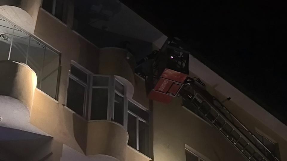 6 katlı binada korkutan yangın