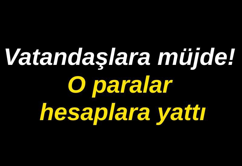 Vatandaşlara müjde! O paralar hesaplara yattı