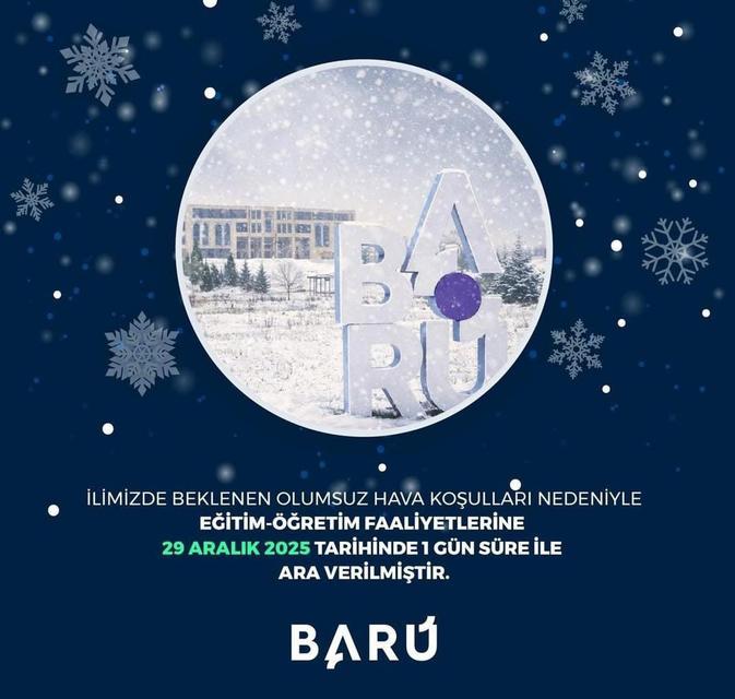 Bartın Üniversitesi'nde eğitime tatili