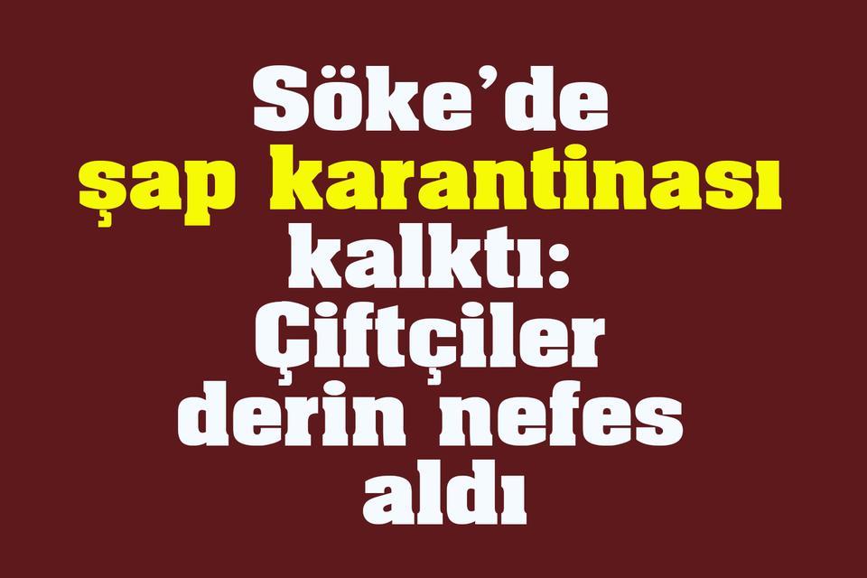 Söke’de çiftçiler derin bir nefes aldı