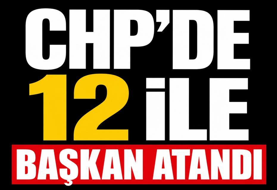 CHP'de 12 ile başkan atandı