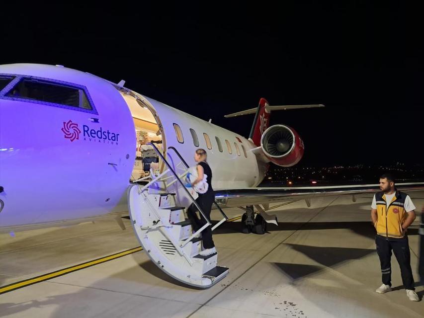 Ambulans uçak 4 buçuk aylık bebek için havalandı