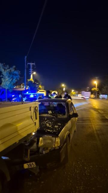 Otomobilin kamyonete çarptığı kazada 2 kişi yaralandı