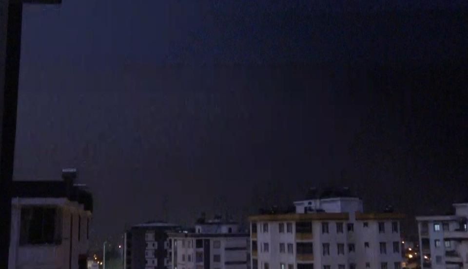Yıldırımın düşme anı kamerada