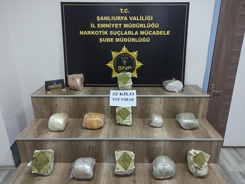 32 kilo esrar ele geçirildi