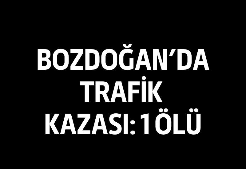Bozdoğan'da trafik kazası: 1 ölü