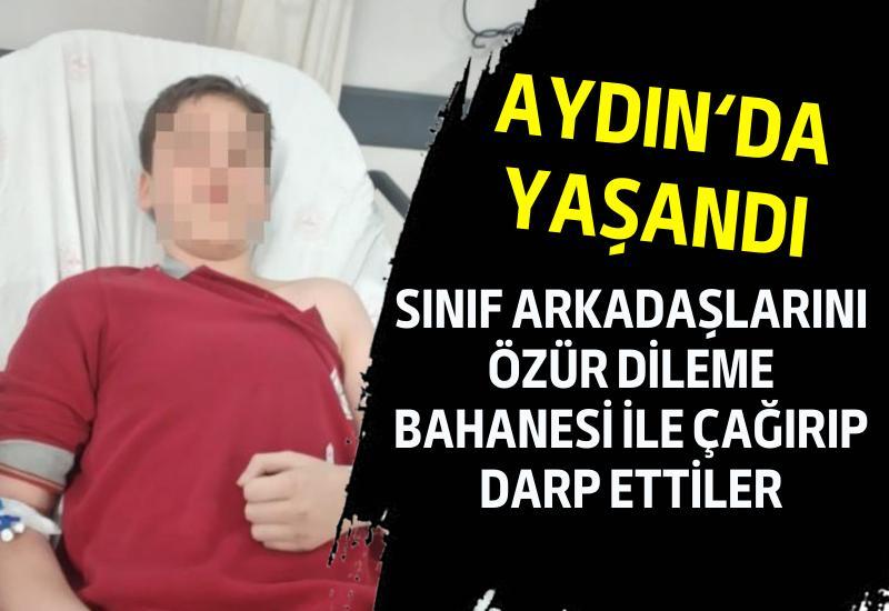 Aydın'ın Efeler ilçesinde sınıf arkadaşları tarafından darp edilen ve çevredeki esnafa sığınan 7'inci sınıf öğrencisi çocuk, ambulansla hastaneye kaldırıldı. Başına aldığı darbe nedeniyle dikiş atılan çocuğun ailesi evlatlarını darp eden 2 çocuktan şikayetçi oldu.