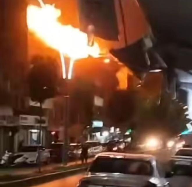 Terasta tüp patladı