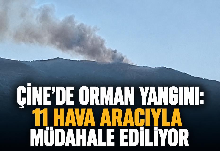 Çine’de orman yangını: 11 hava aracıyla müdahale ediliyor