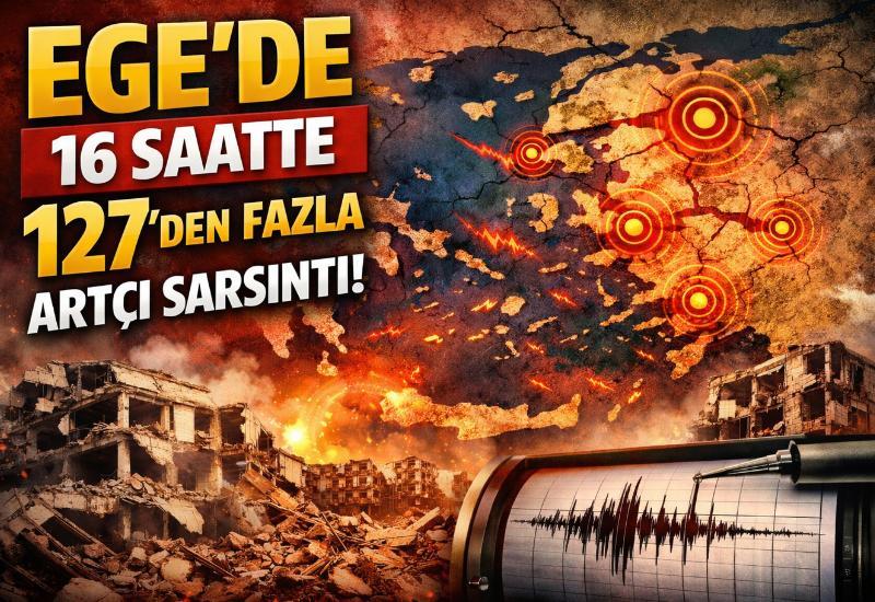 Ege’de 16 saatte 127’den fazla artçı sarsıntı!