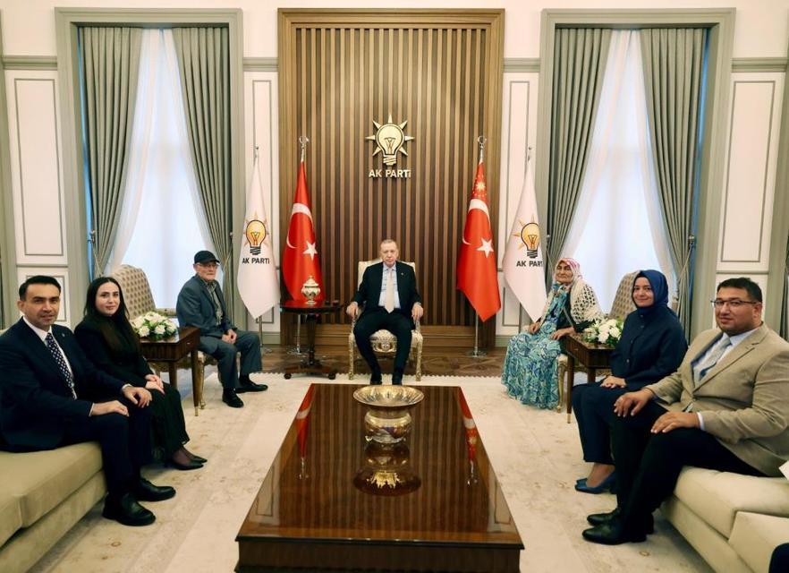 Cumhurbaşkanı Erdoğan, şehit ailesini kabul etti
