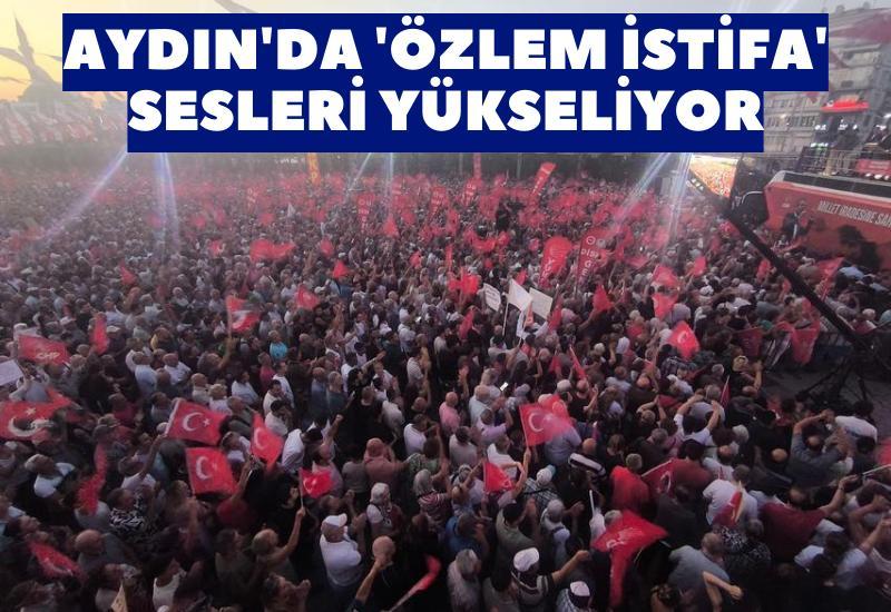 50 binden fazla insan Aydın Kent Meydanında “Özlem istifa” diye haykırdı