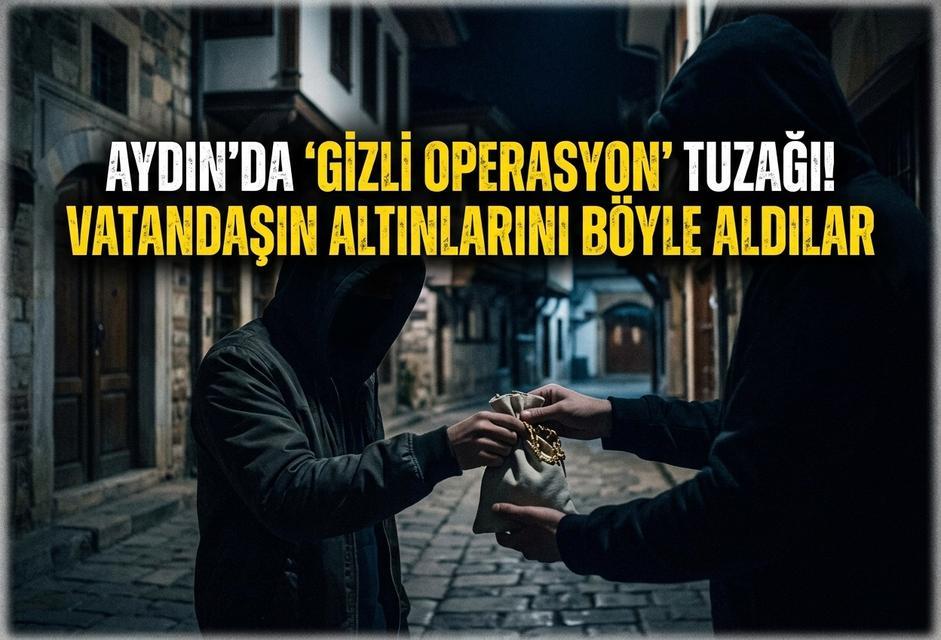 Aydın’da  ‘gizli operasyon’ tuzağı! Vatandaşın altınlarını böyle aldılar