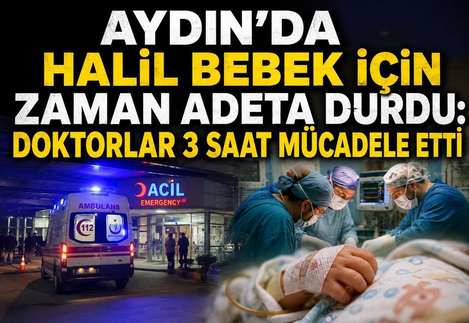 Aydın’da Halil bebek için zaman adeta durdu: Doktorlar 3 saat mücadele etti