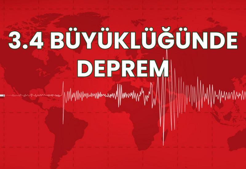 3.4 büyüklüğünde deprem