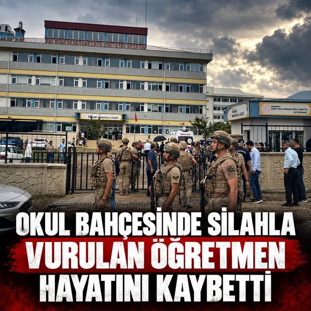 Okul bahçesinde silahla vurulan öğretmen hayatını kaybetti