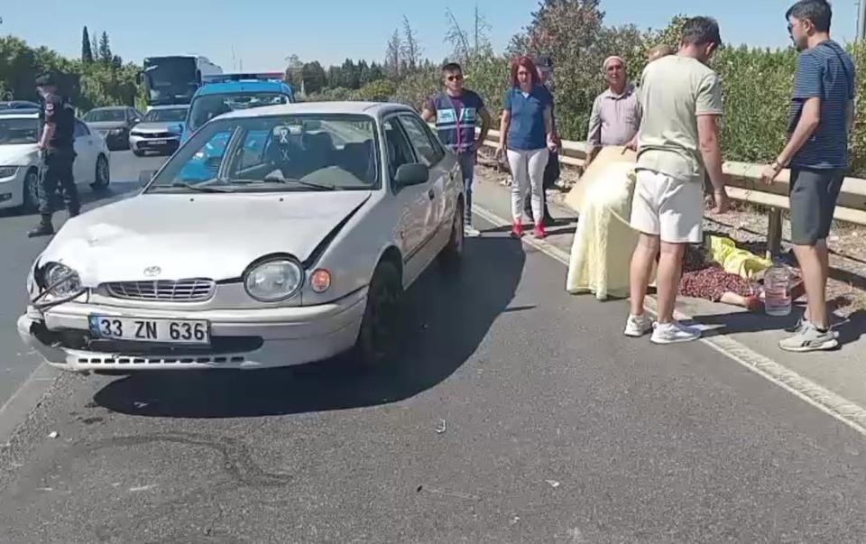 Motosiklet ile otomobil çarpıştı: 2 yaralı