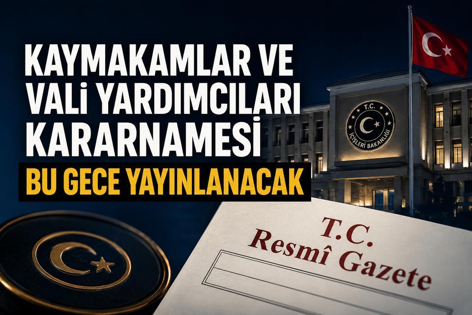 Kaymakamlar ve Vali Yardımcıları Kararnamesi bu gece yayınlanacak