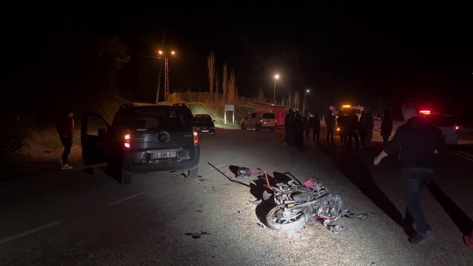 Motosiklet sürücüsü kurtarılamadı