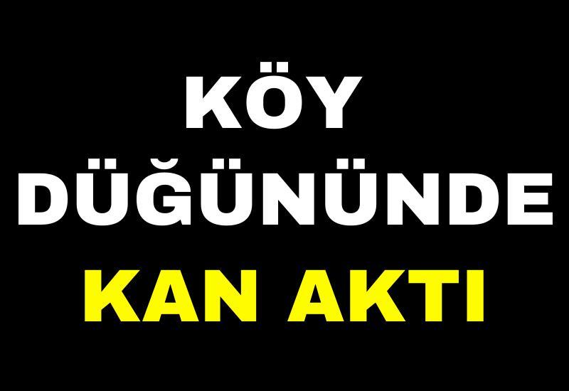 Köy düğününde kan aktı