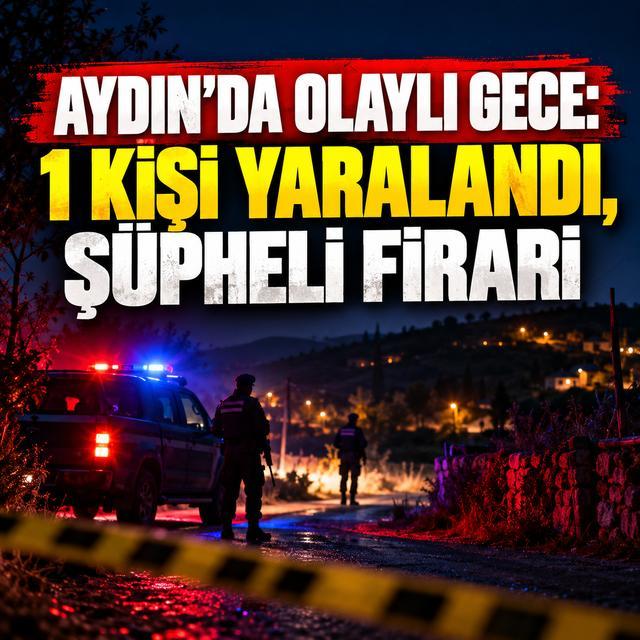 Aydın’da olaylı gece: 1 kişi yaralandı, şüpheli firari