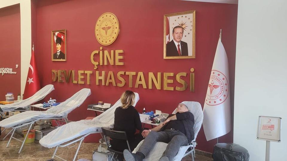 Çine Devlet Hastanesi’nde kan bağışına dikkat çektiler