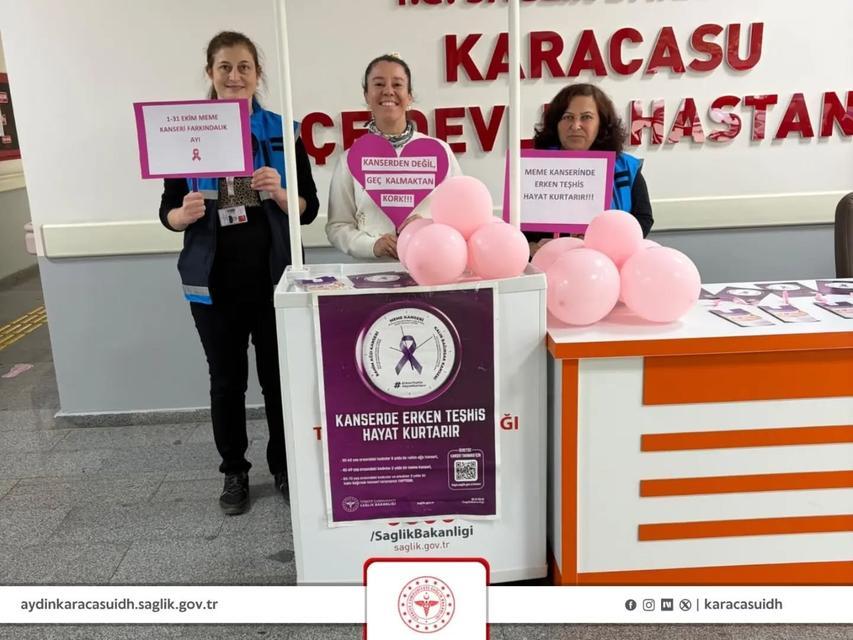 Karacasu’da meme kanserine karşı farkındalık etkinliği