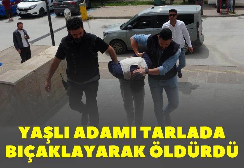 Yaşlı adamı tarlada bıçaklayarak öldürdü