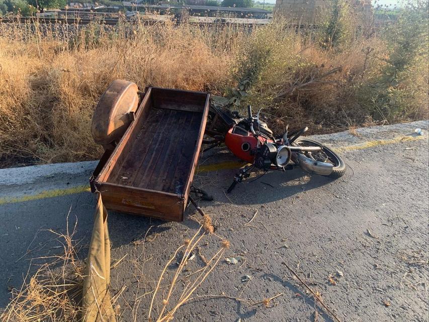Kamyonetle sepetli motosiklet çarpıştı: 1 ölü