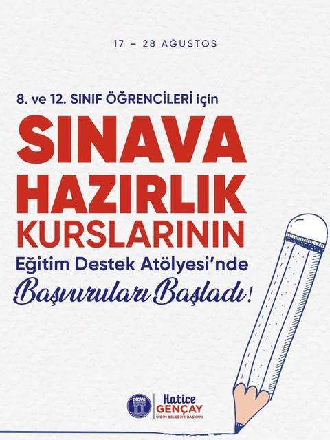 Didim Belediyesi'nden öğrencilere sınava hazırlık desteği