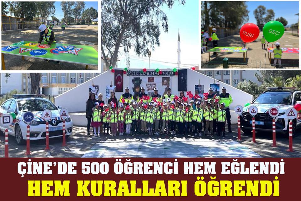 Çine’de 500 öğrenci hem eğlendi hem kuralları öğrendi