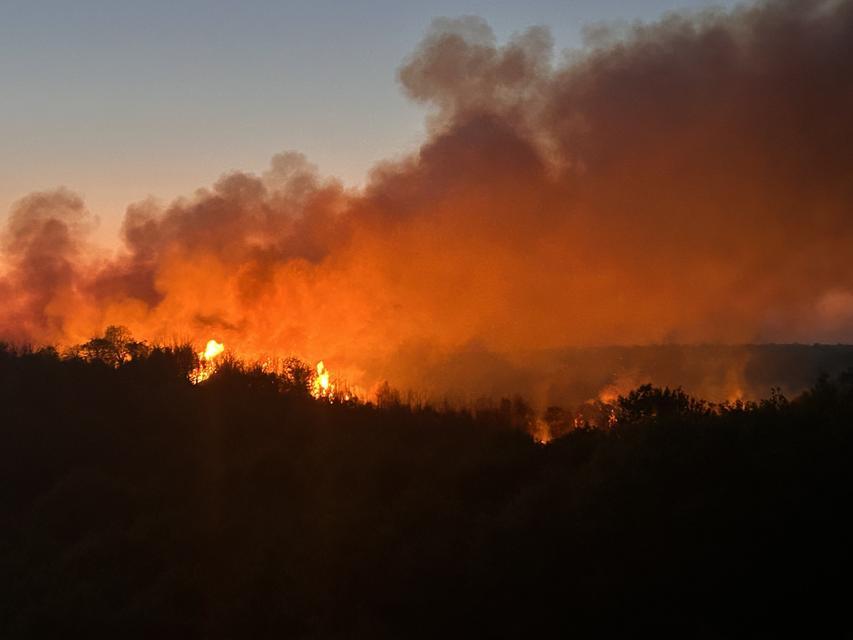 Gün içinde başlayan yangına müdahale sürüyor