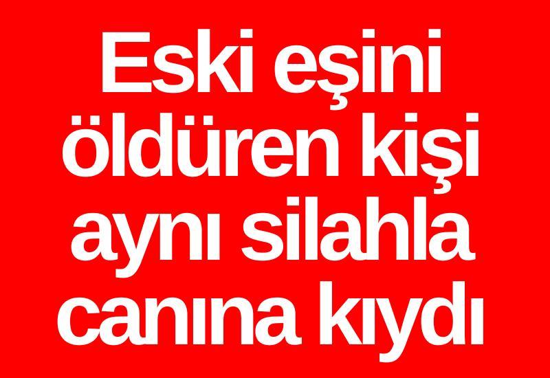 Eski eşini öldüren kişi aynı silahla canına kıydı