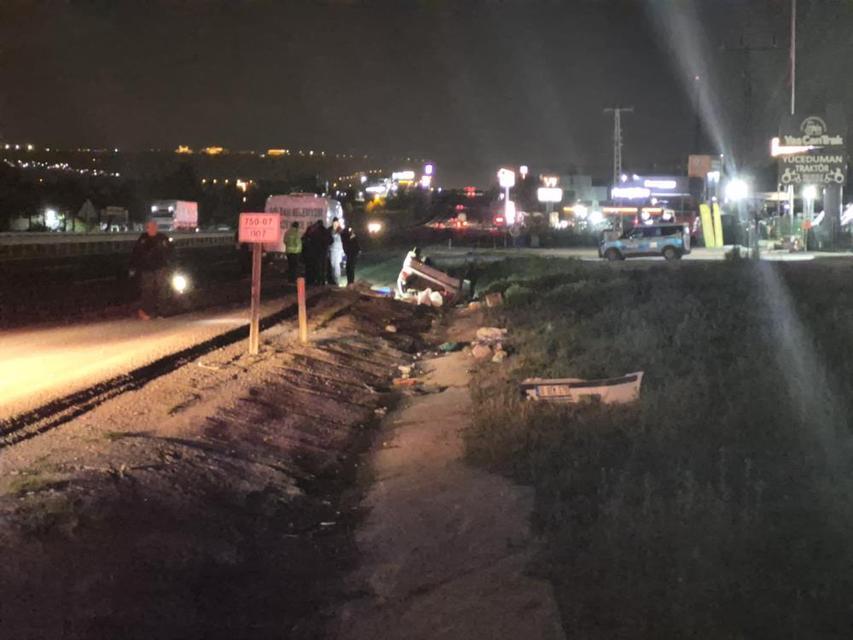 Kontrolü kaybeden araç takla attı: 1 ölü, 2 yaralı