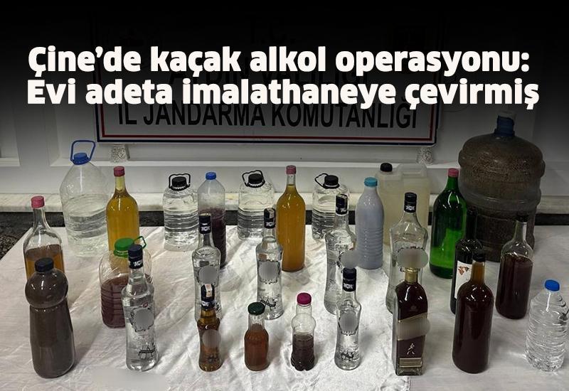 Çine’de kaçak alkol operasyonu: Evi adeta imalathaneye çevirmiş