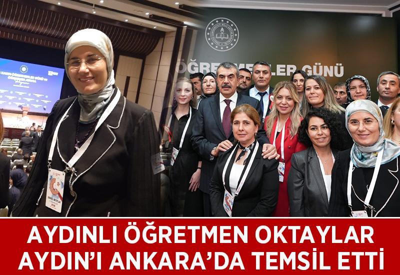 Aydınlı öğretmen Oktaylar, Ankara'da Aydın'ı temsil etti