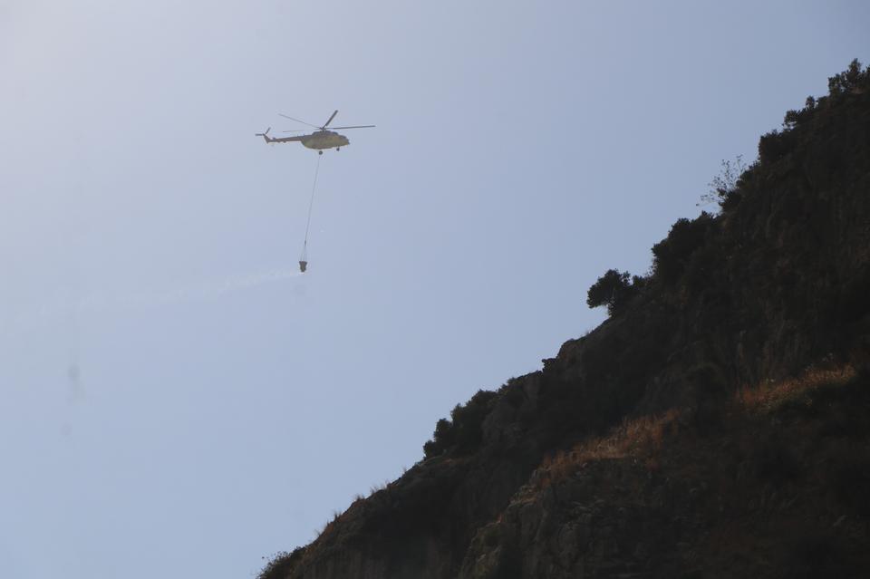 Söke'deki yangına 15 hava aracıyla müdahale ediliyor