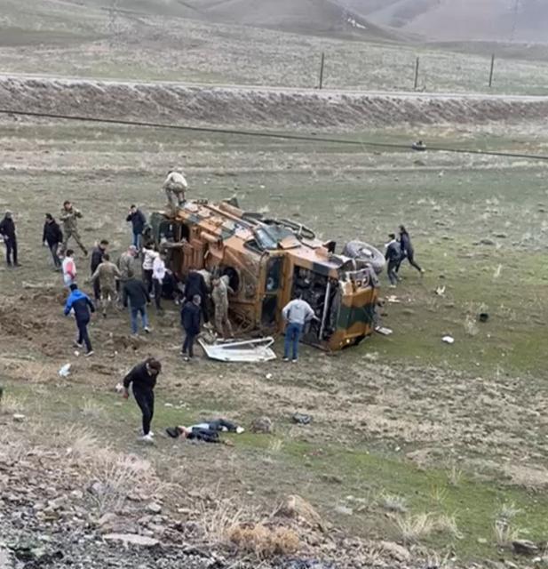 VAN'DA ASKERİ ARAÇ KAZA YAPTI: 6 YARALI