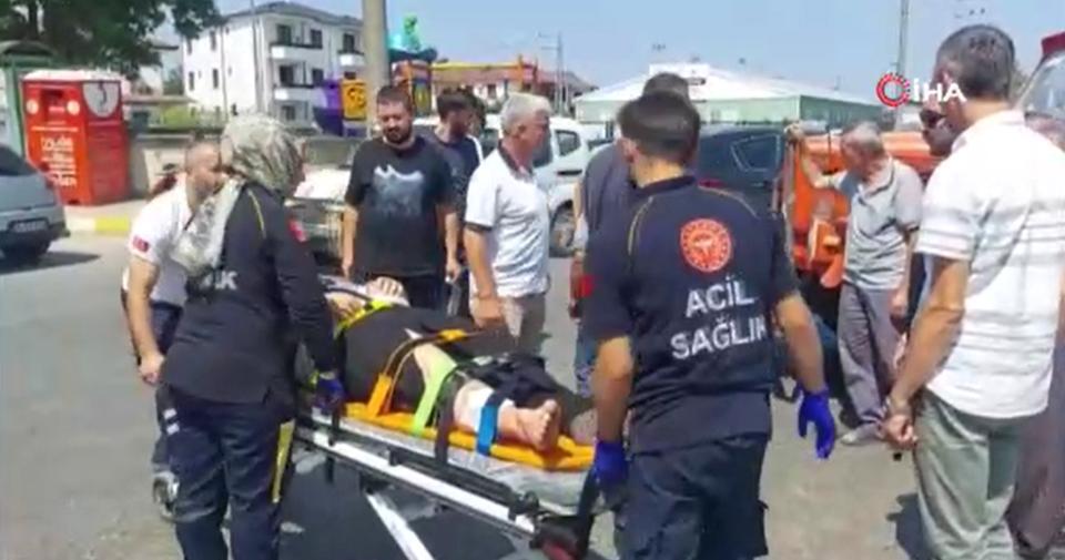 Tanker ile motosiklet çarpıştı: 1 yaralı
