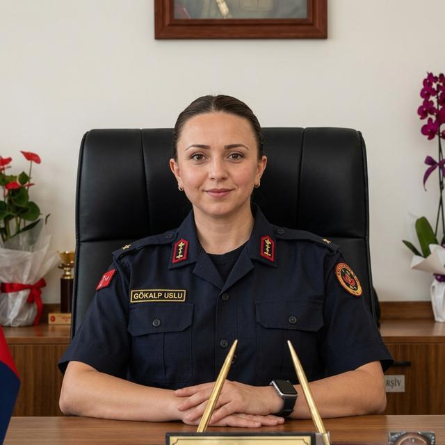 Kadın komutan göreve başladı